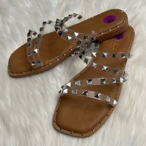 Nicole Miller Studded Coralline Sandals